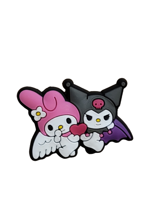 Kuromi and Melody Croc Charms