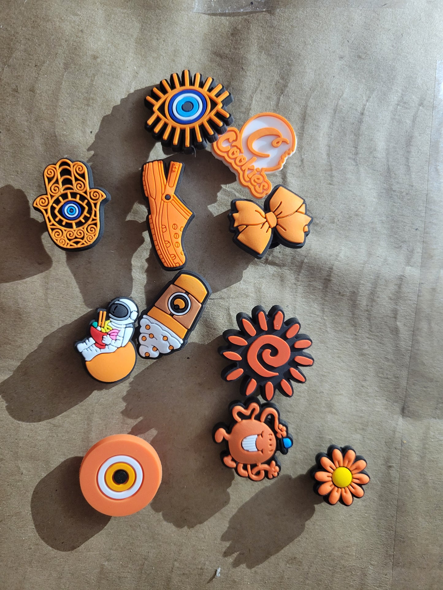 Orange Croc charms