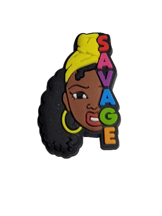 Melanin Girl Croc charms