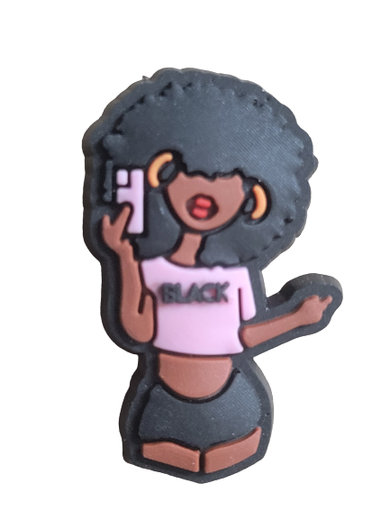 Melanin Girl Croc charms