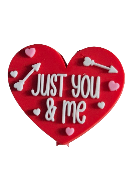 Just you and Me Heart Focal Bead