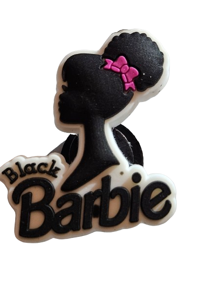 Barbie Croc Charms-Black Barbie