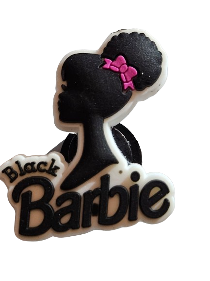 Melanin Barbie Croc Charm  Barbie, Croc charms, Black barbie