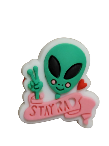 Alien/ Moon Color Croc charms
