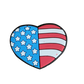 USA/Flag croc charms