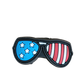 USA/Flag croc charms