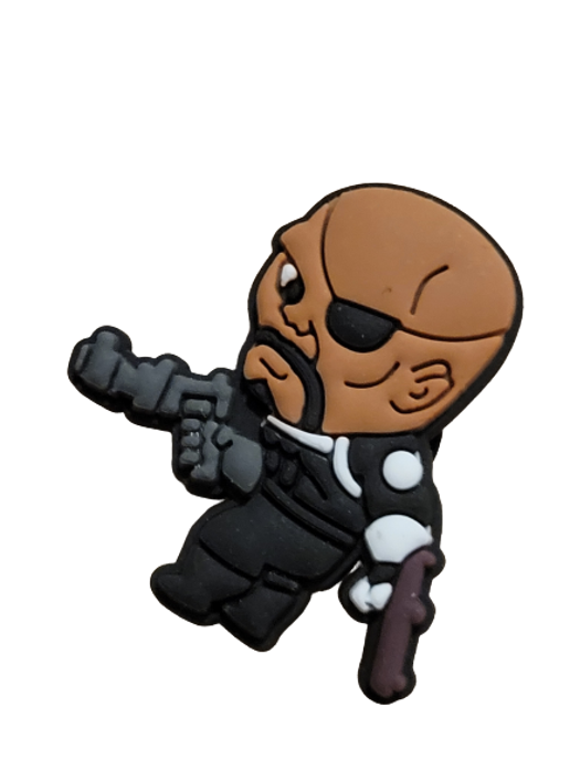 Superhero- Nick Fury Croc Charm