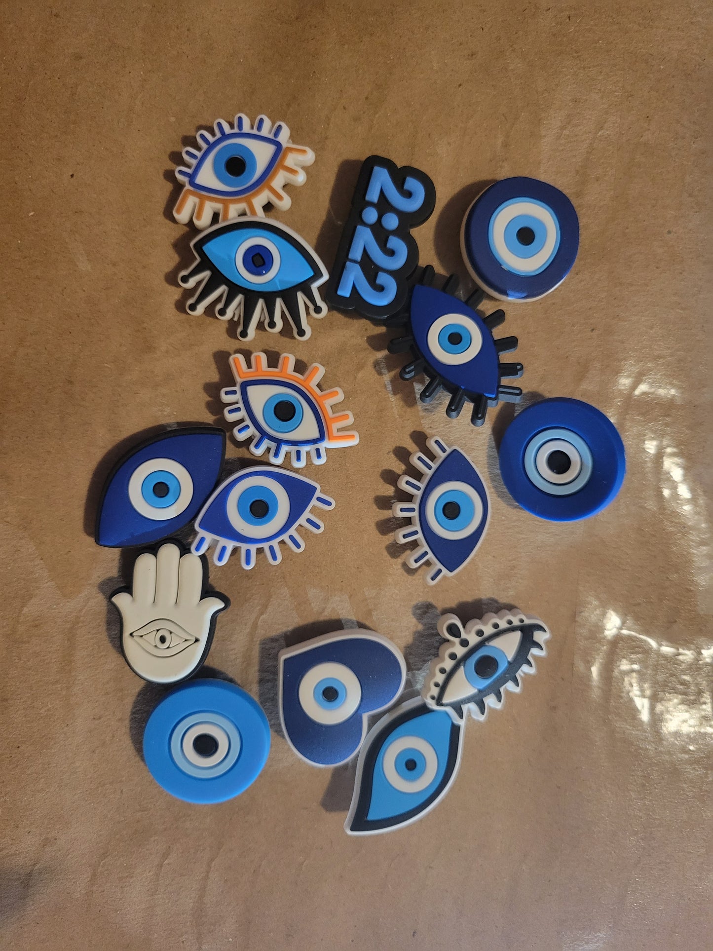 Blue Evil Eye Croc charms